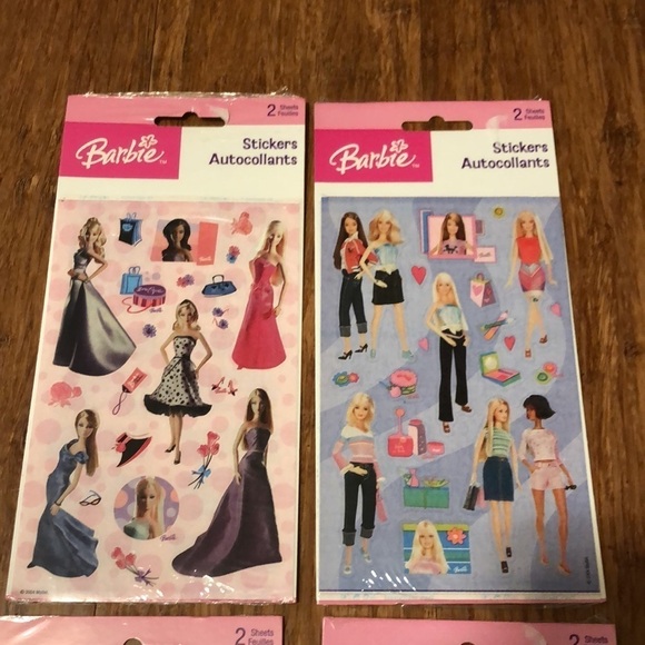 NWT Bundle of 4 packages of Barbie Stickers (2 sheets/ package) - Picture 3 of 12